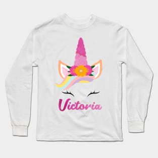 Name victoria unicorn Long Sleeve T-Shirt